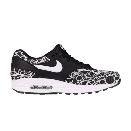 Nike Air Max 1 Jacquard Black White Metallic Silver (Women's)