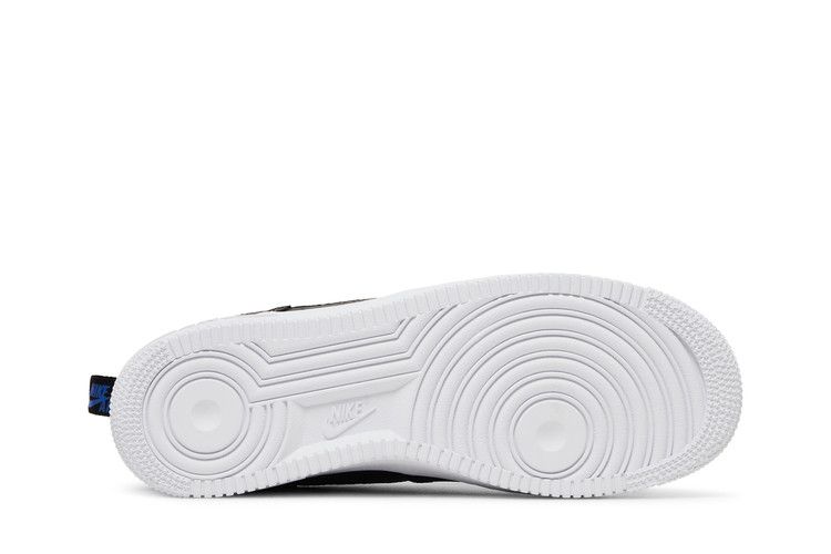 Nike Air Force 1 Low Cut Out Reflective Swoosh Black Blue