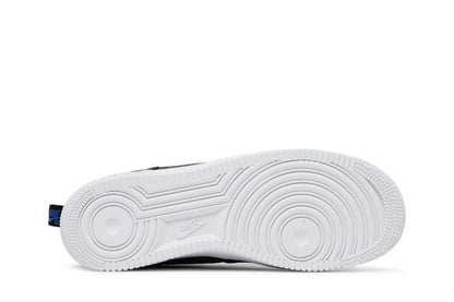 Nike Air Force 1 Low Cut Out Reflective Swoosh Black Blue