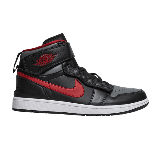Jordan 1 High FlyEase Black Gym Red Smoke Grey