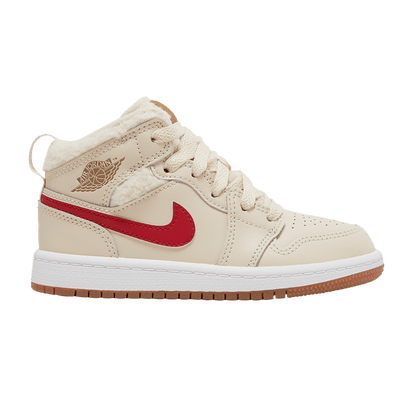 Jordan 1 Mid Utility Fleece Pearl White (PS)