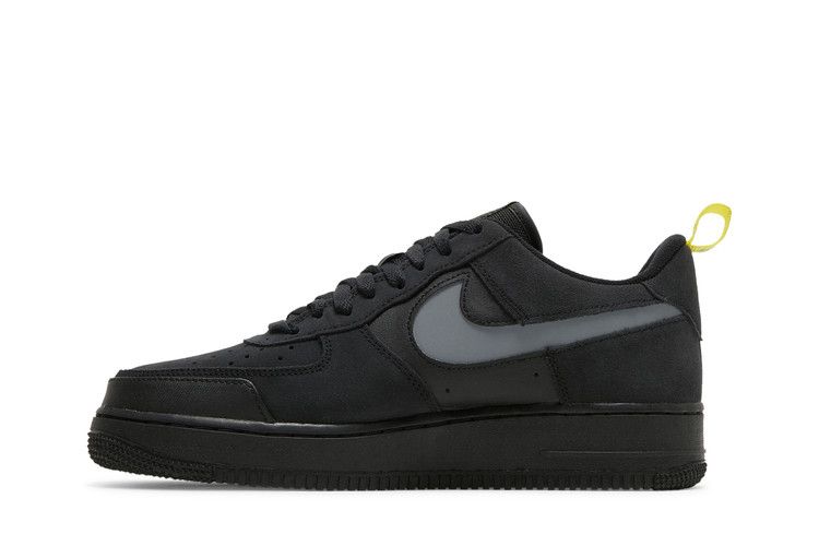 Nike Air Force 1 Low Cut Out Swoosh Black