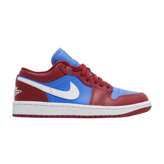 Jordan 1 Low Pomegranate Medium Blue (Women's)