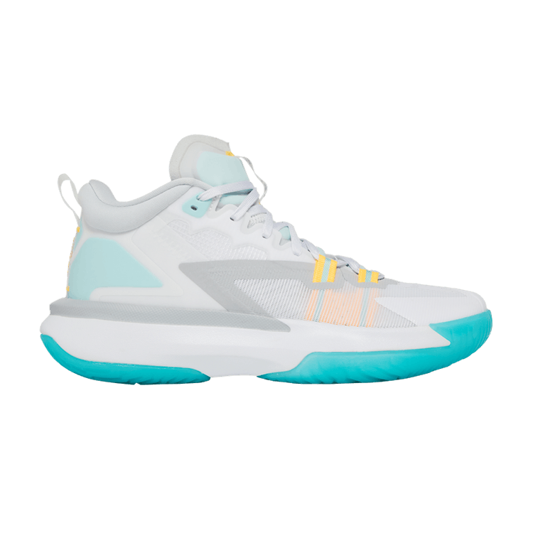 Jordan Zion 1 White Dynamic Turquoise