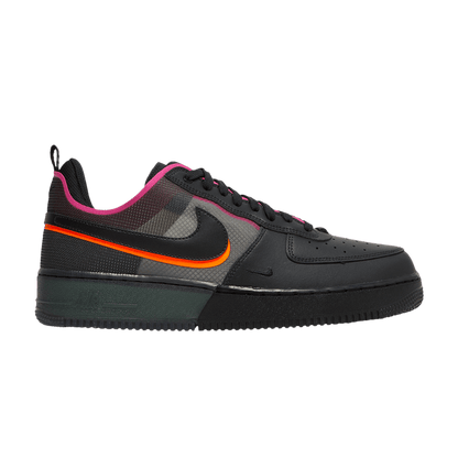 Nike Air Force 1 React Black Black Team Orange Pink Prime