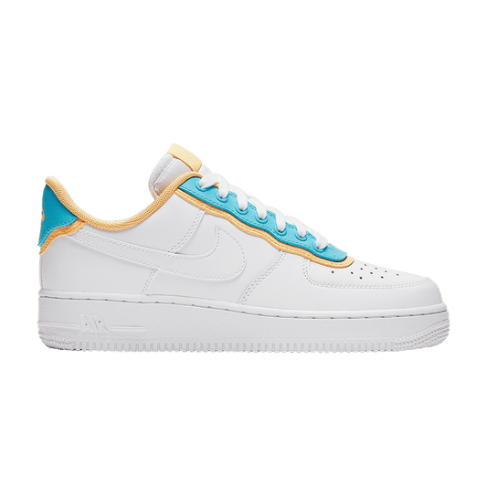 Nike Air Force 1 Low SE White Light Blue Fury Topaz Gold (Women's)