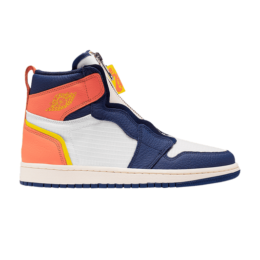 Jordan 1 Retro High Zip Blue Void Turf Orange (Women's)
