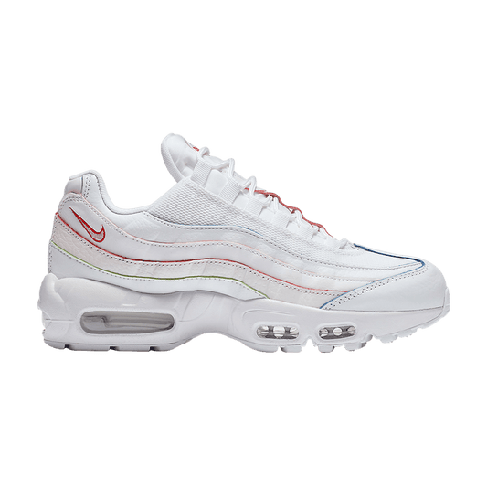 Nike Air Max 95 Triple White (Rainbow Borders) (Women's)