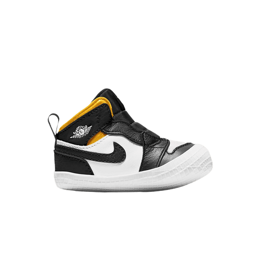 Jordan 1 Crib Bootie Black White Varsity Maize (I)