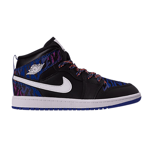 Jordan 1 Mid Multi-Color Tiger Stripe (PS)