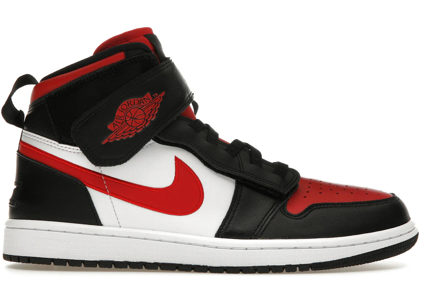 Jordan 1 High FlyEase Black White Fire Red