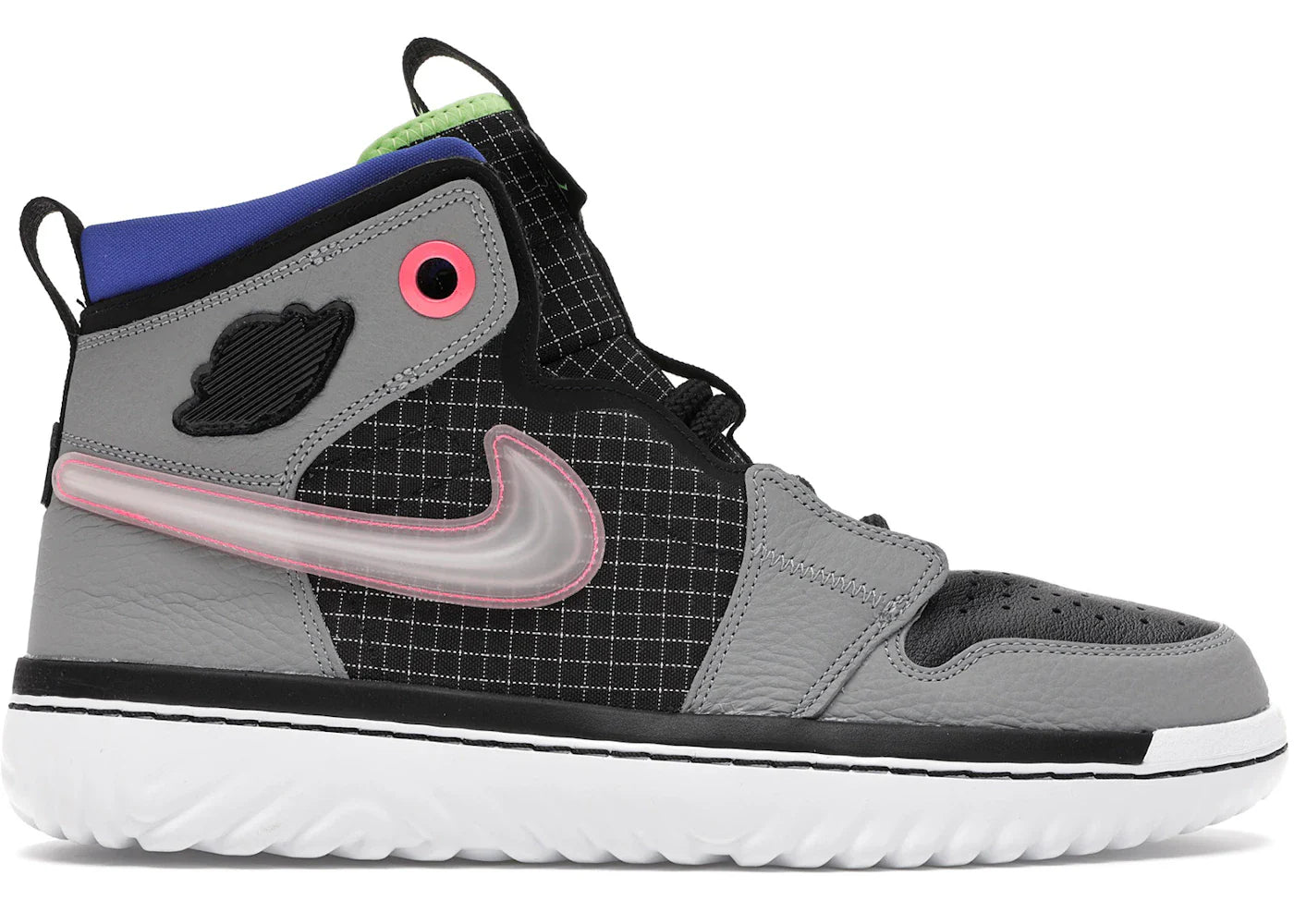 Jordan 1 High React Black Particle Grey