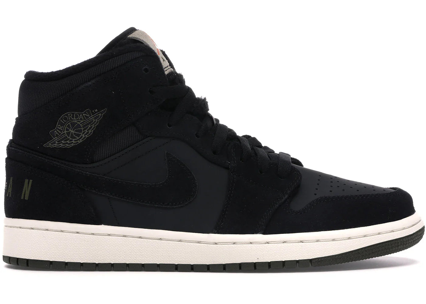 Jordan 1 Mid Black Olive Canvas