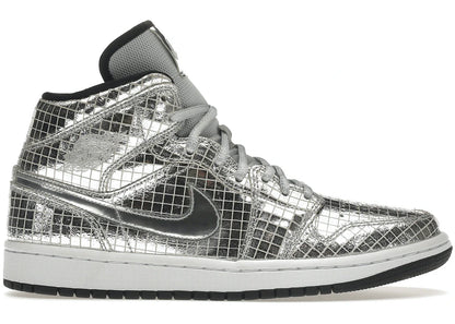 Jordan 1 Mid SE Disco Metallic Silver (Women's)
