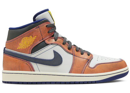 Jordan 1 Mid SE Summit White Crimson Bliss Deep Royal Blue Iron Grey