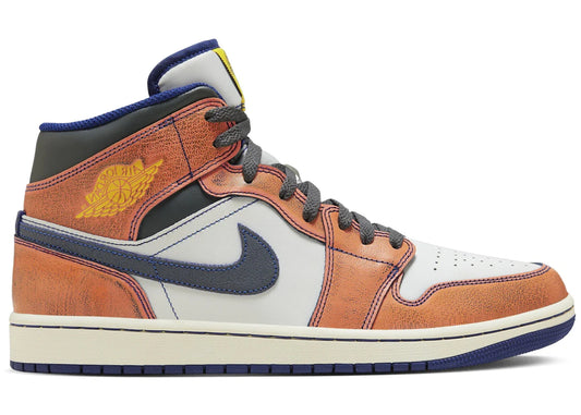 Jordan 1 Mid SE Summit White Crimson Bliss Deep Royal Blue Iron Grey