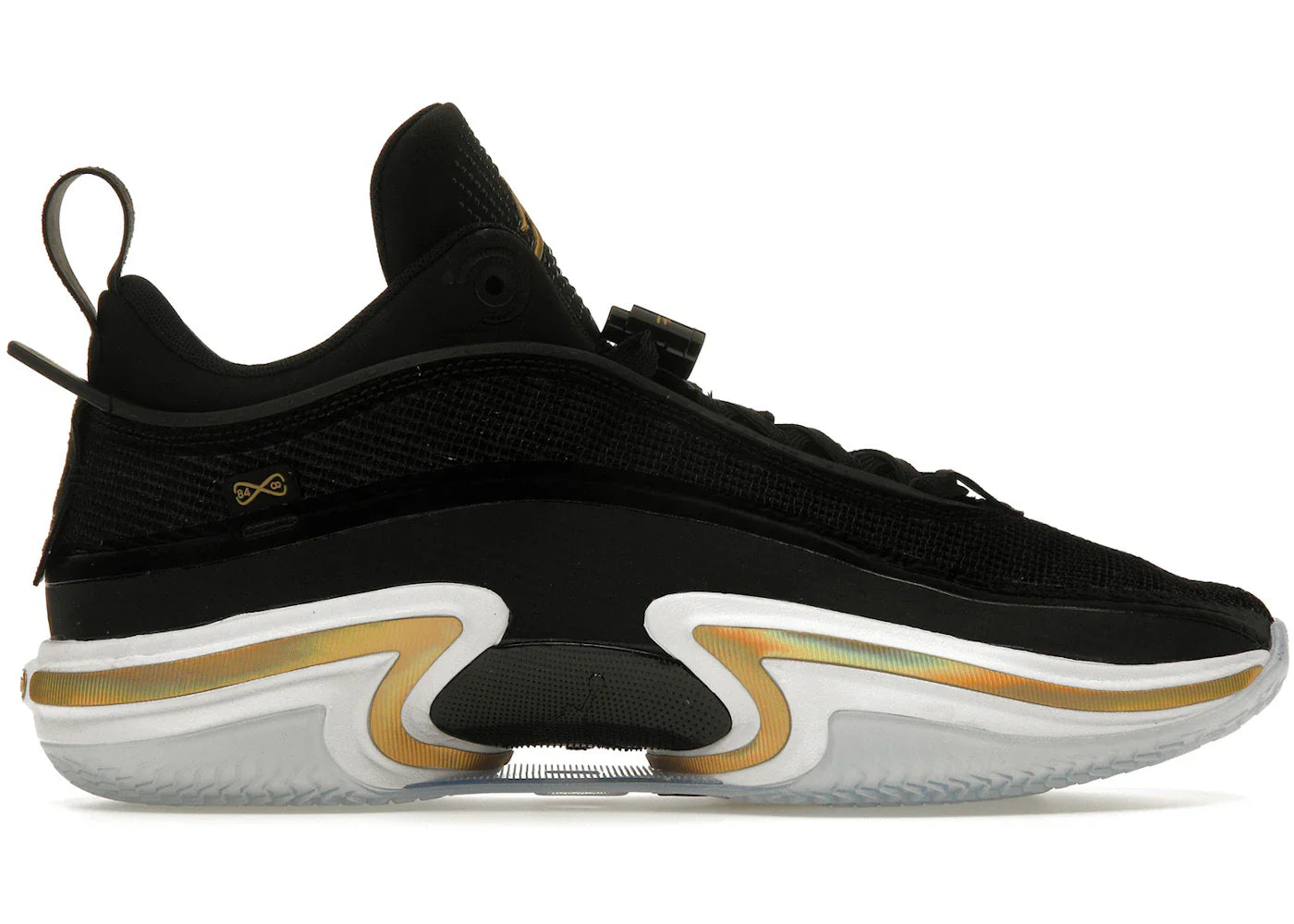 Jordan 36 Low Black Gold (Clear Sole)