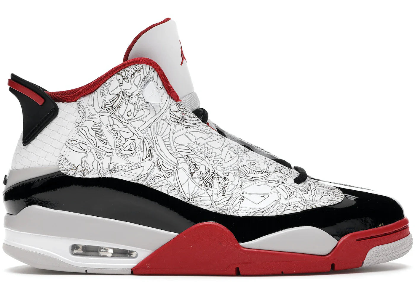 Jordan Dub Zero White Varsity Red