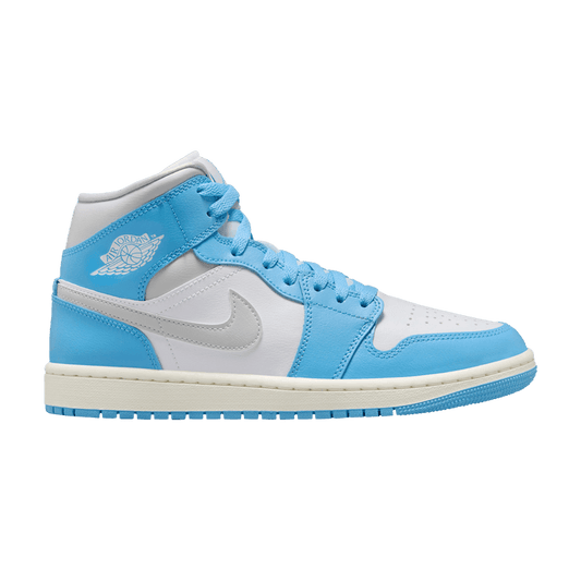 Jordan 1 Mid Dark Powder Blue White Sail Neutral Grey (Women's)