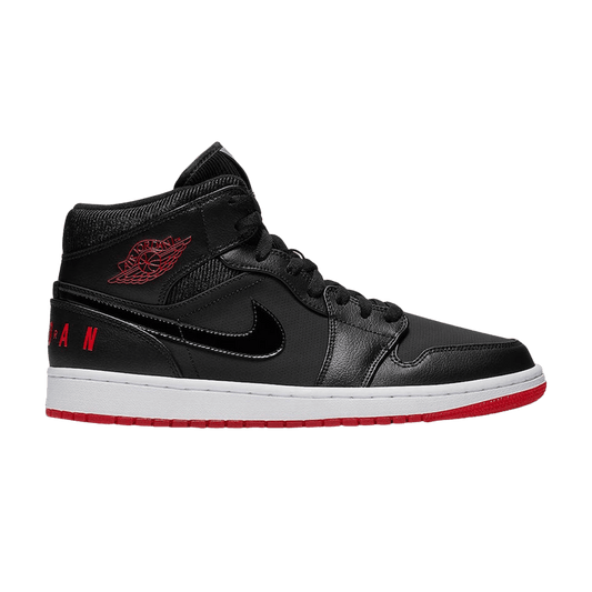 Jordan 1 Mid Black University Red