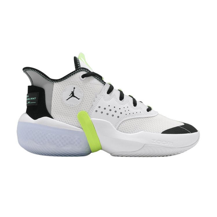 Jordan React Elevation PF White Black Green Glow