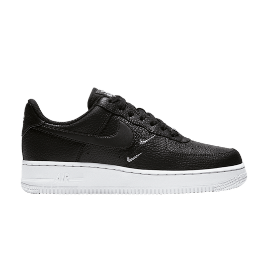 Nike Air Force 1 Low '07 Essential Black White Silver Mini Swoosh (Women's)