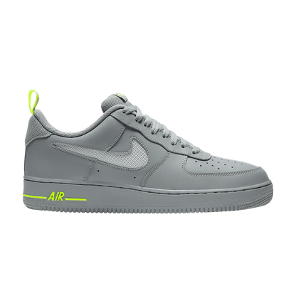 Nike Air Force 1 Low Cut Out Swoosh Particle Grey Volt