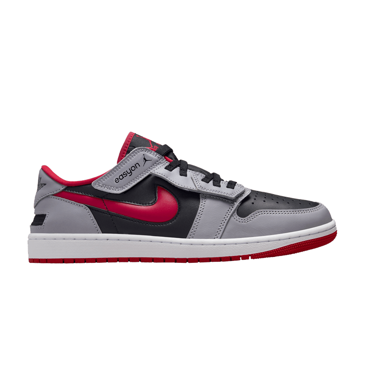 Jordan 1 Low Flyease Fire Red Cement Grey