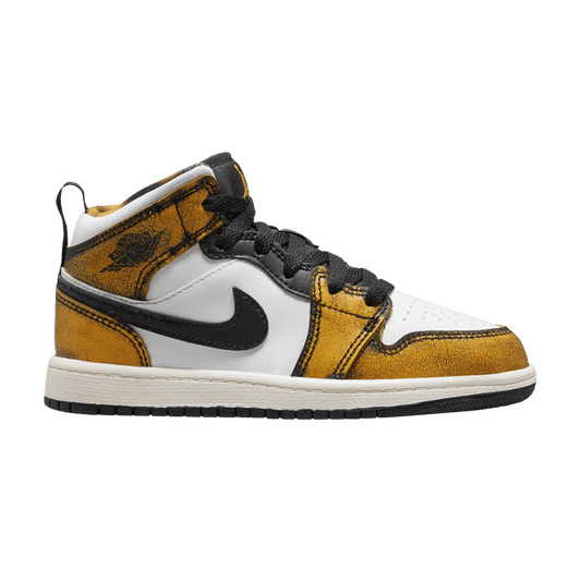 Jordan 1 Mid SE Orange Wear Away (PS)