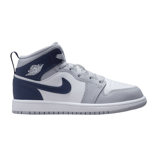 Jordan 1 Mid Wolf Grey Midnight Navy (PS)