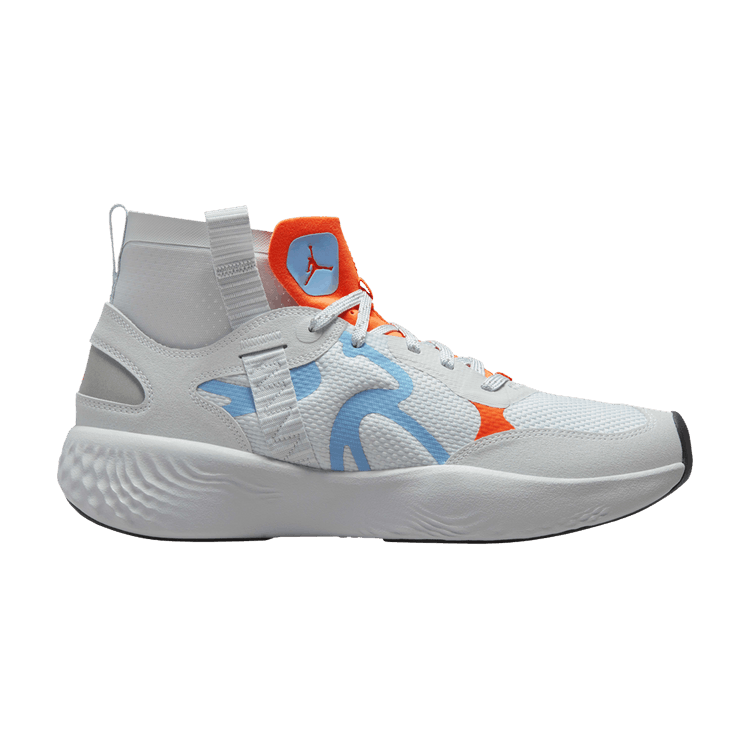 Jordan Delta 3 Mid Pure Platinum Chambray Total Orange