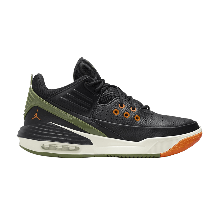 Jordan Max Aura 5 Black Bright Mandarin Sail Sky J Light Olive