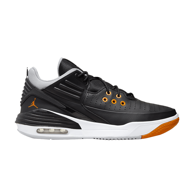 Jordan Max Aura 5 Black Wolf Grey White Magma Orange