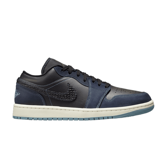Jordan 1 Low SE Black Dark Obsidian Snakeskin (Women's)