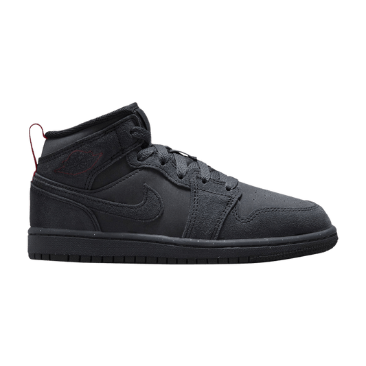 Jordan 1 Mid SE Craft Dark Smoke Grey Varsity Red Black (PS)