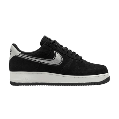 Nike Air Force 1 Low '07 LV8 Black Sail Embroidered Swoosh