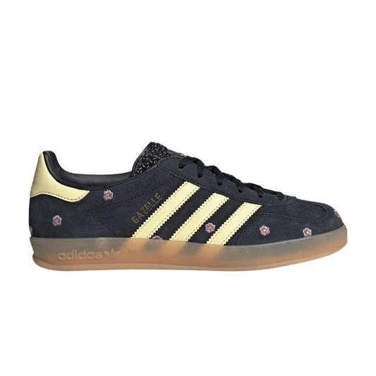 adidas Gazelle Indoor Core Black Almost Yellow Floral (Women's)