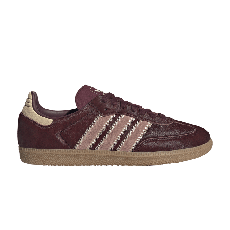 adidas Samba OG Maroon Sand Strata Pony (Women's)