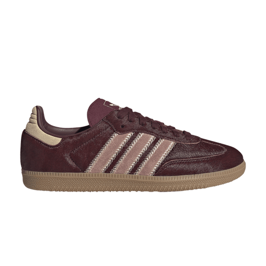 adidas Samba OG Maroon Sand Strata Pony (Women's)