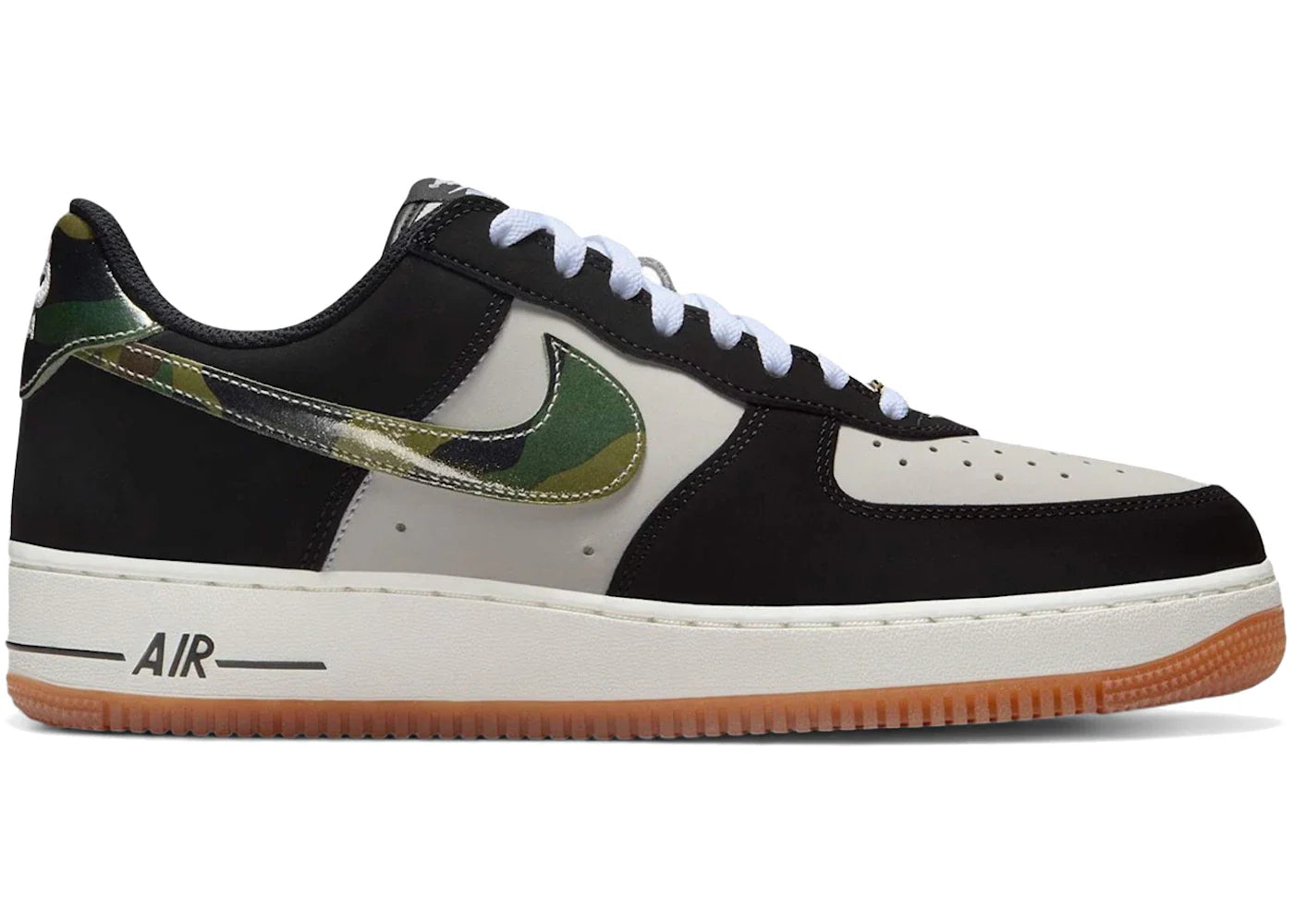 Nike Air Force 1 Low '07 LV8 Black Patent Camo Swoosh