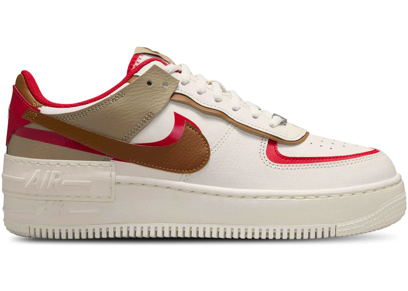 Nike Air Force 1 Low Shadow Phantom Fire Red Khaki (Women's)