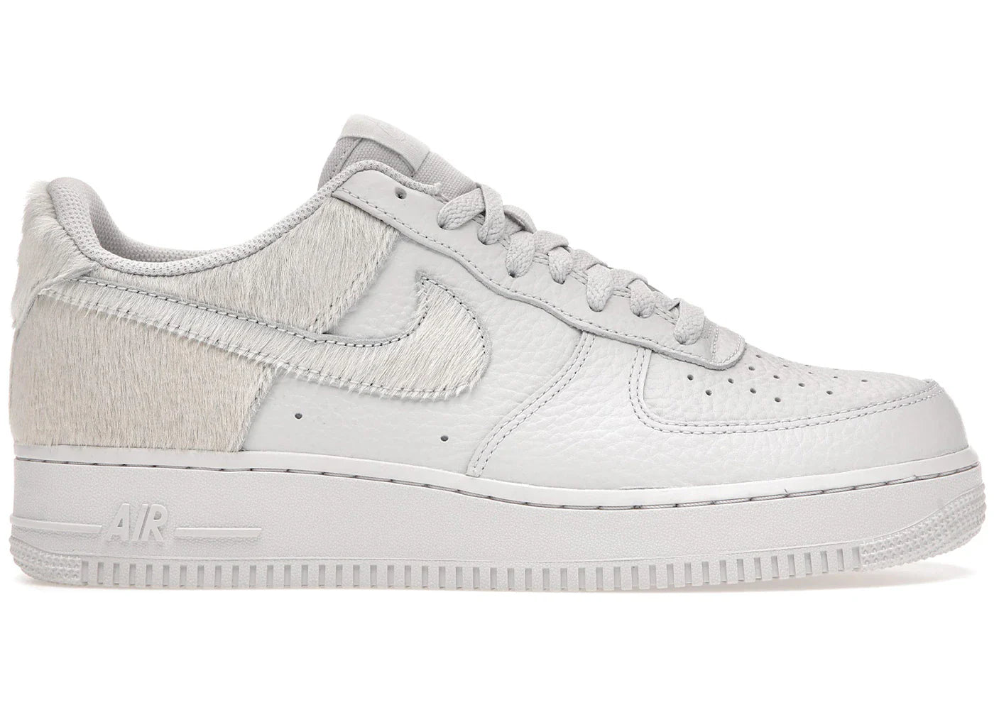 Nike Air Force 1 Low White Pony Hair Heel