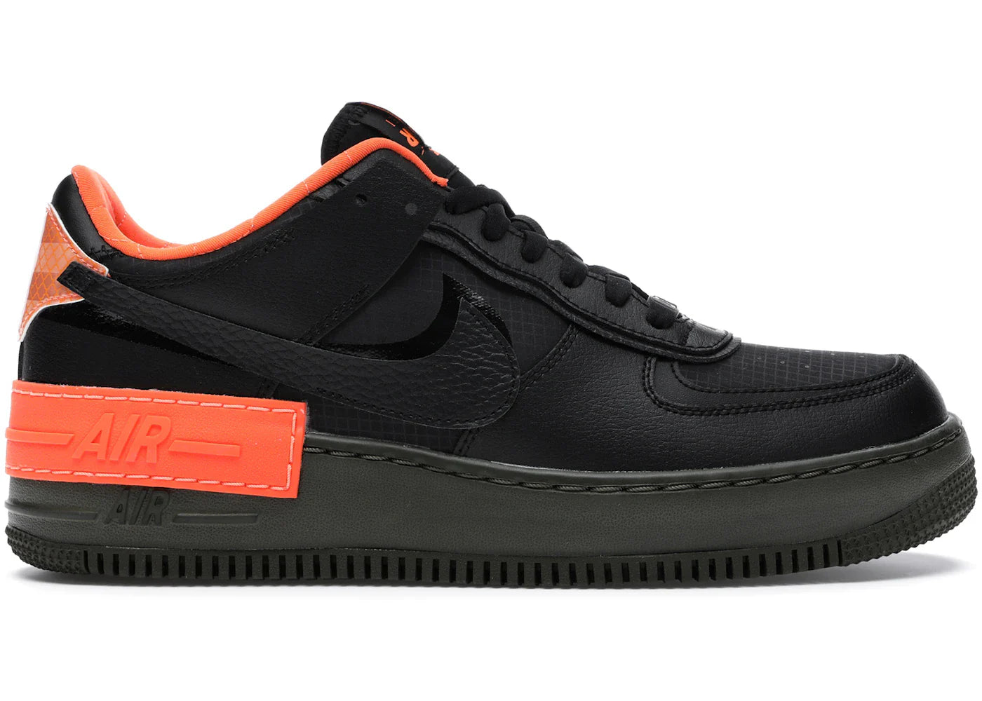 Nike Air Force 1 Low Shadow Black Hyper Crimson Cargo Khaki (Women's)