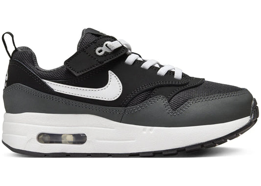 Nike Air Max 1 EasyOn Black Anthracite Metallic Silver White (PS)