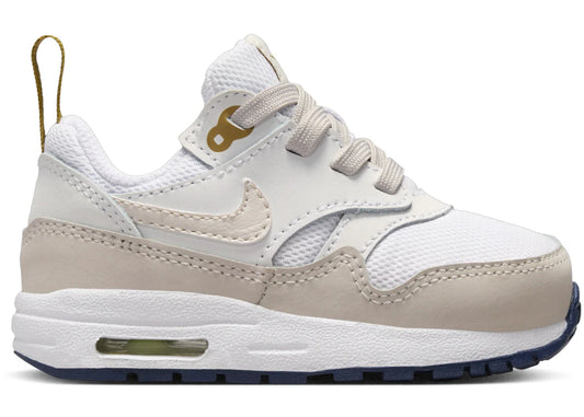 Nike Air Max 1 EasyOn White Bronzine Midnight Navy Light Orewood Brown (I)