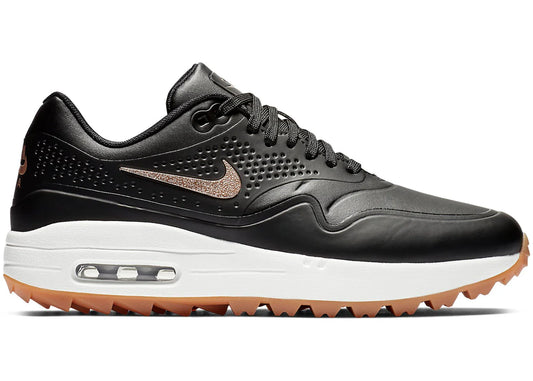 Nike Air Max 1 Golf Black Metallic Red Bronze Gum (Women's)