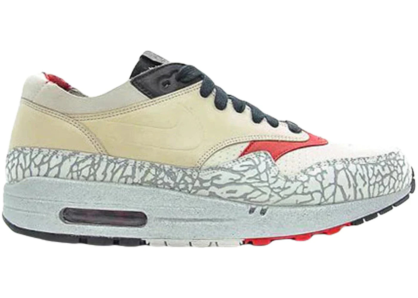 Nike Air Max 1 NL Premium Elephant Print Neutral Grey Varsity Red (2005)