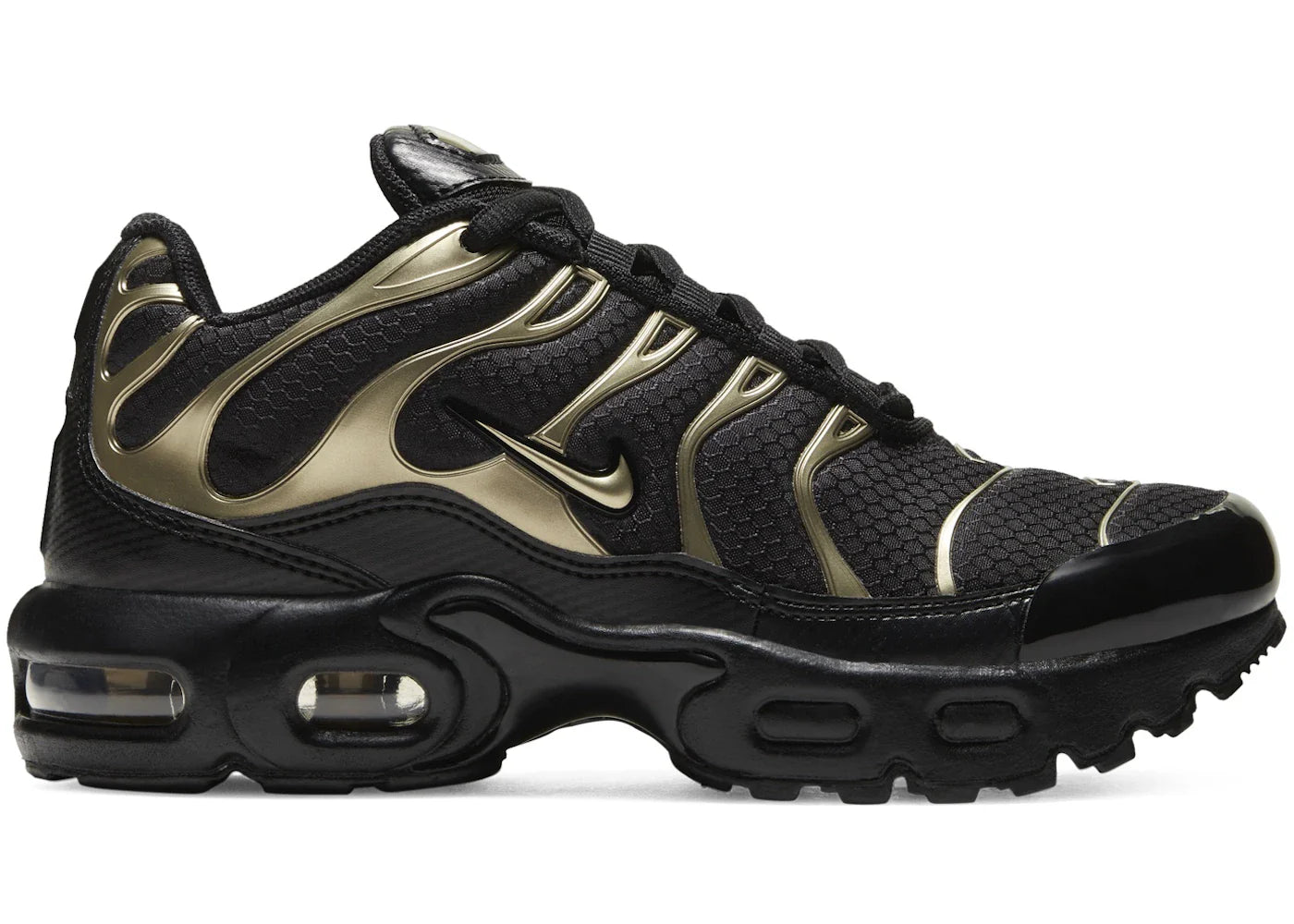 Nike Air Max Plus Black Metallic Gold Star (PS)
