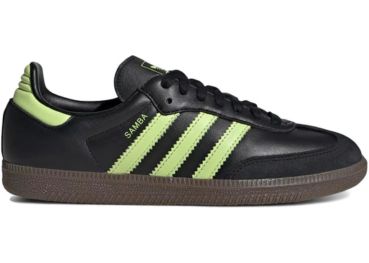 adidas Samba OG Black Pulse Lime (Women's)