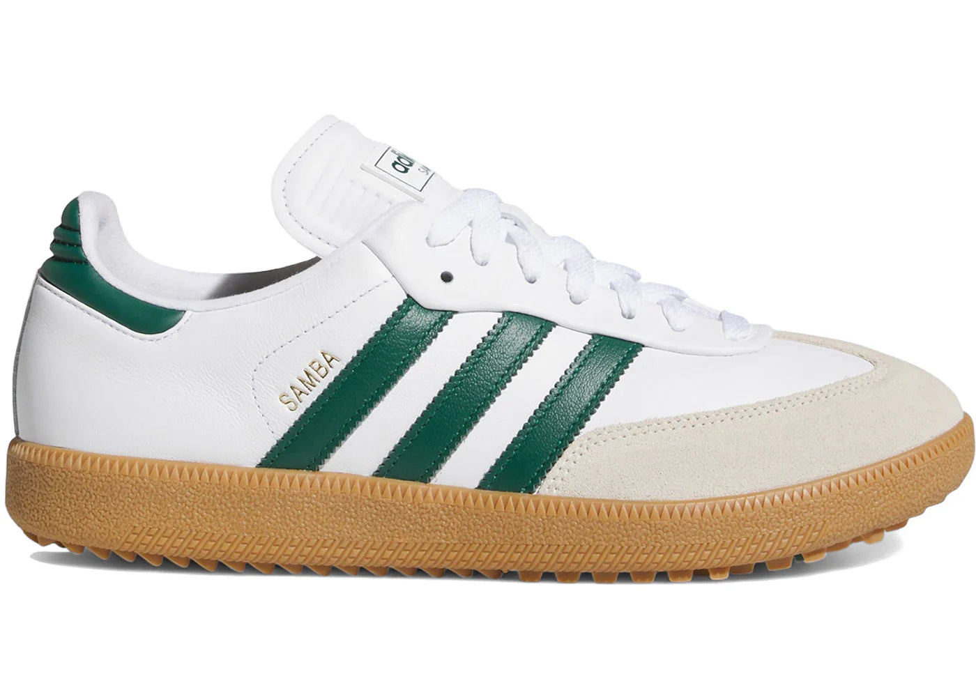 adidas Samba Spikeless Golf Cloud White Collegiate Green Gum